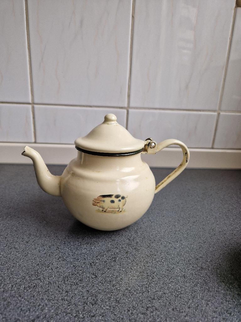 Leuk Theepotje en mini pannetje, Overige materialen, Gebruikt, Overige typen, Ophalen of Verzenden