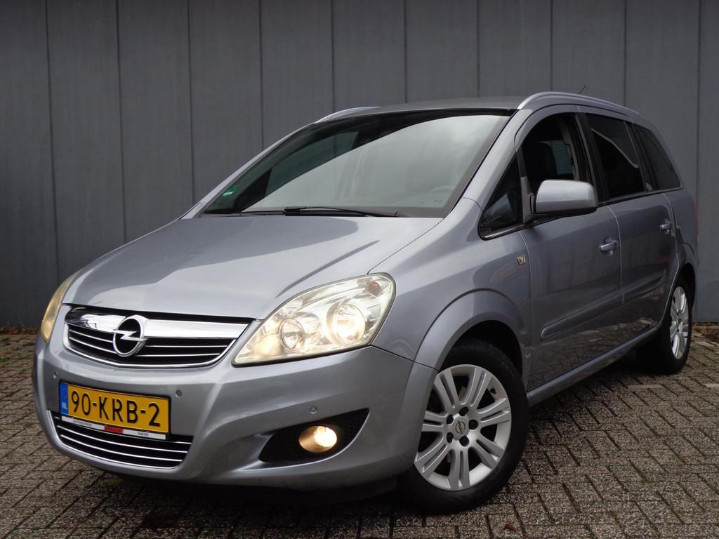 Opel Zafira 1.8i 7 pers,2 Eig,Echte DealerAuto& Onderhoud, Voorwielaandrijving, Automatische klimaatregeling, Gebruikt, Zwart