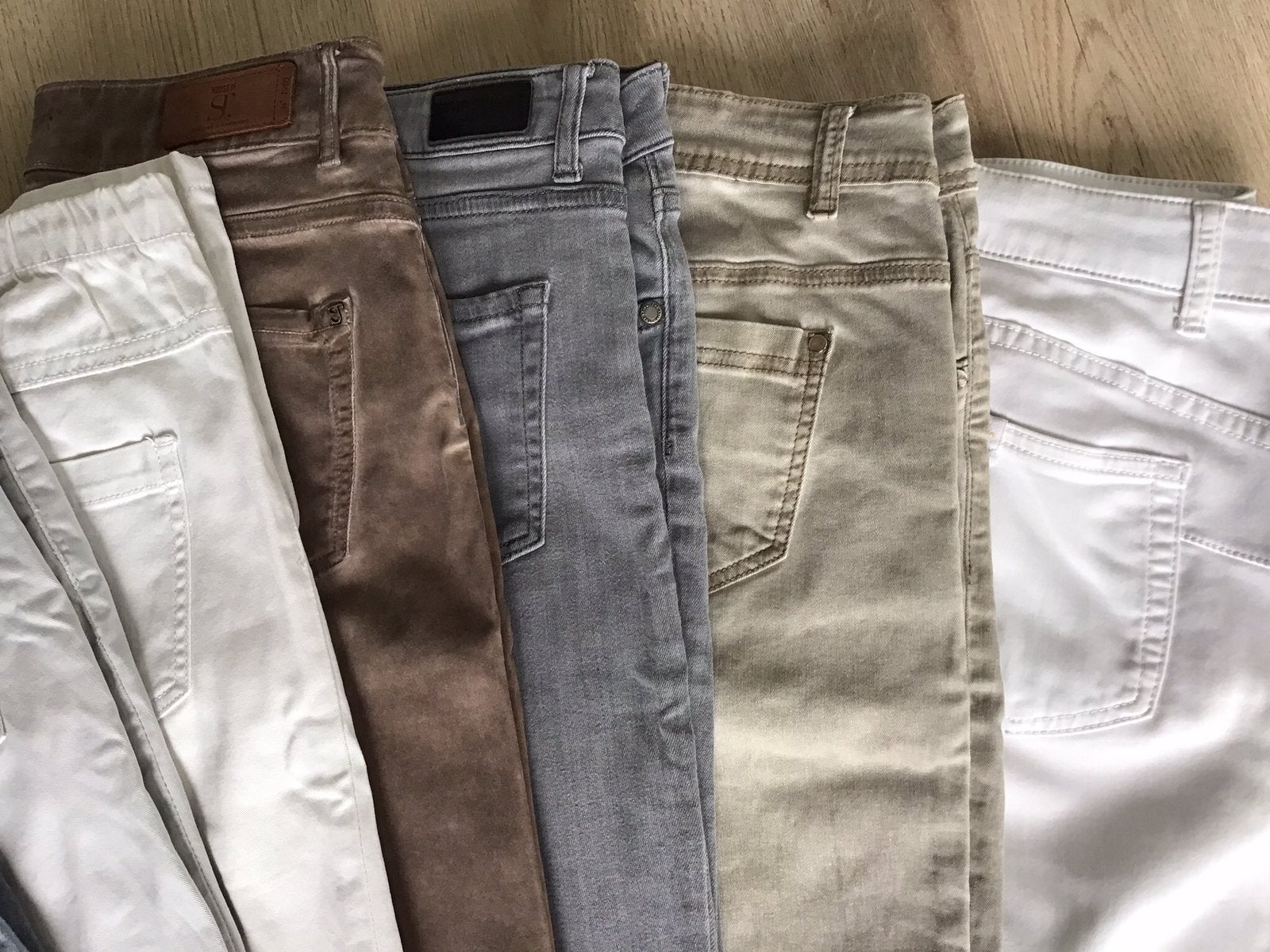 6 jeans, 1 tregging, mt. 36/S, Ophalen of Verzenden, Gedragen, Overige kleuren, W28 - W29 (confectie 36)