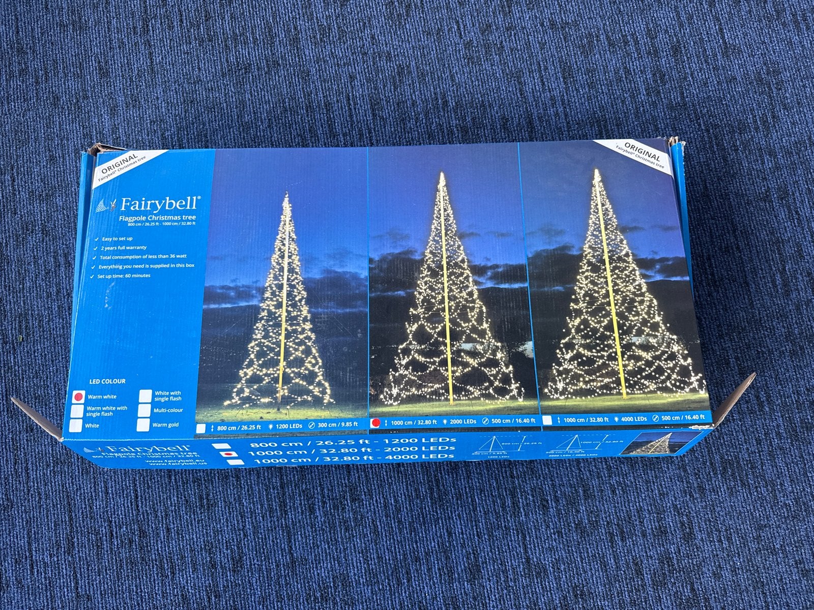Fairybell Flagpole Christmas Tree meerdere beschikbaar, Ophalen, Zo goed als nieuw