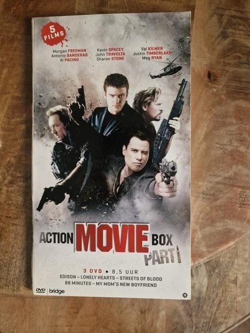 Action Movie Box Part 1 - 5 films op 3 DVD's, Gebruikt, Vanaf 16 jaar, Actie, Ophalen of Verzenden