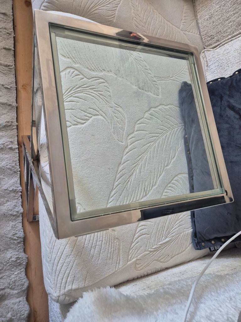 Originele Richmond bijzettafel / laptoptafel, Ophalen, Minder dan 55 cm, Metaal of Aluminium, Vierkant
