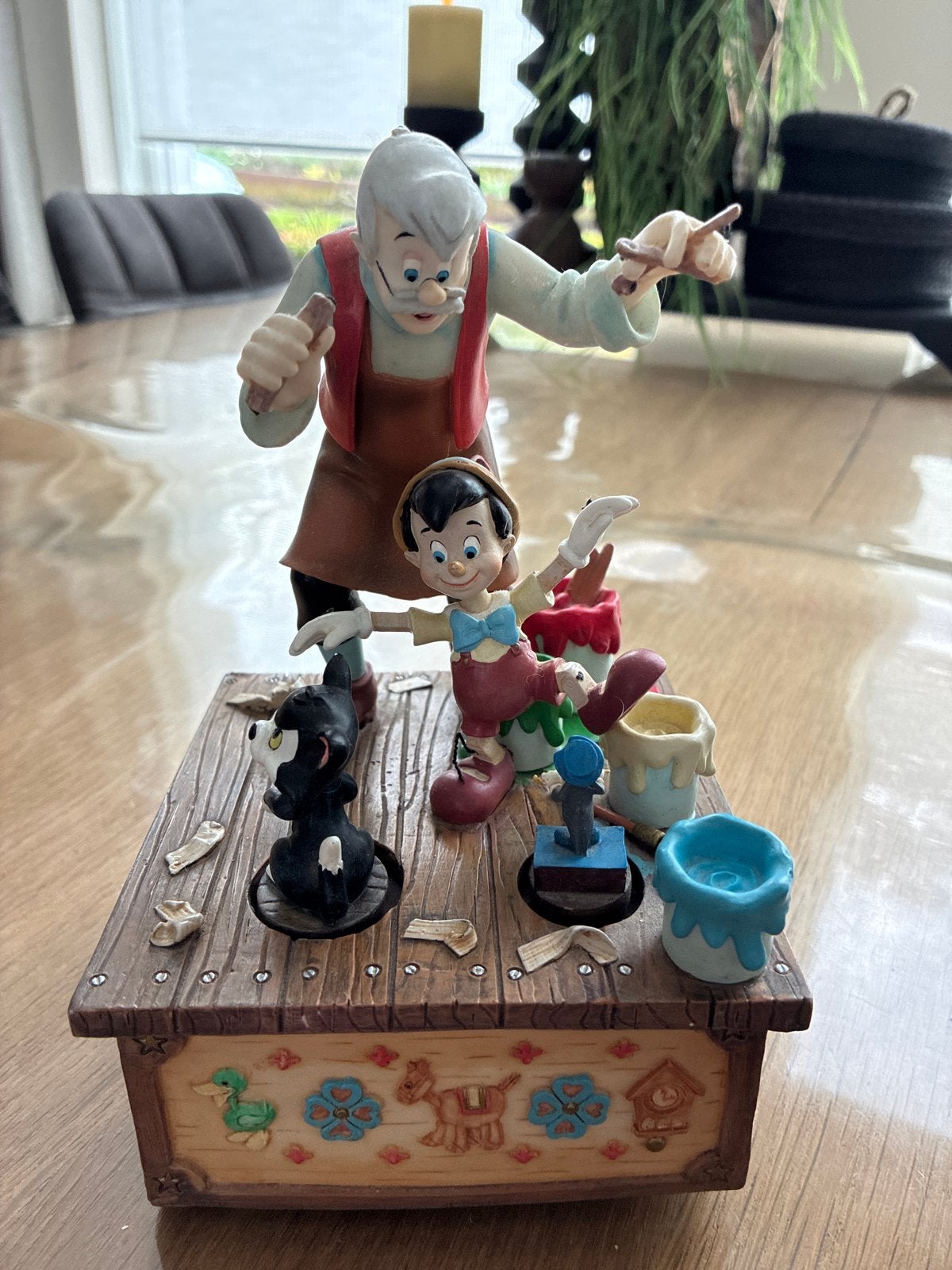 Disney Pinokkio Muziekdoos Beeldje, Ophalen, Peter Pan of Pinokkio, Gebruikt, Beeldje of Figuurtje