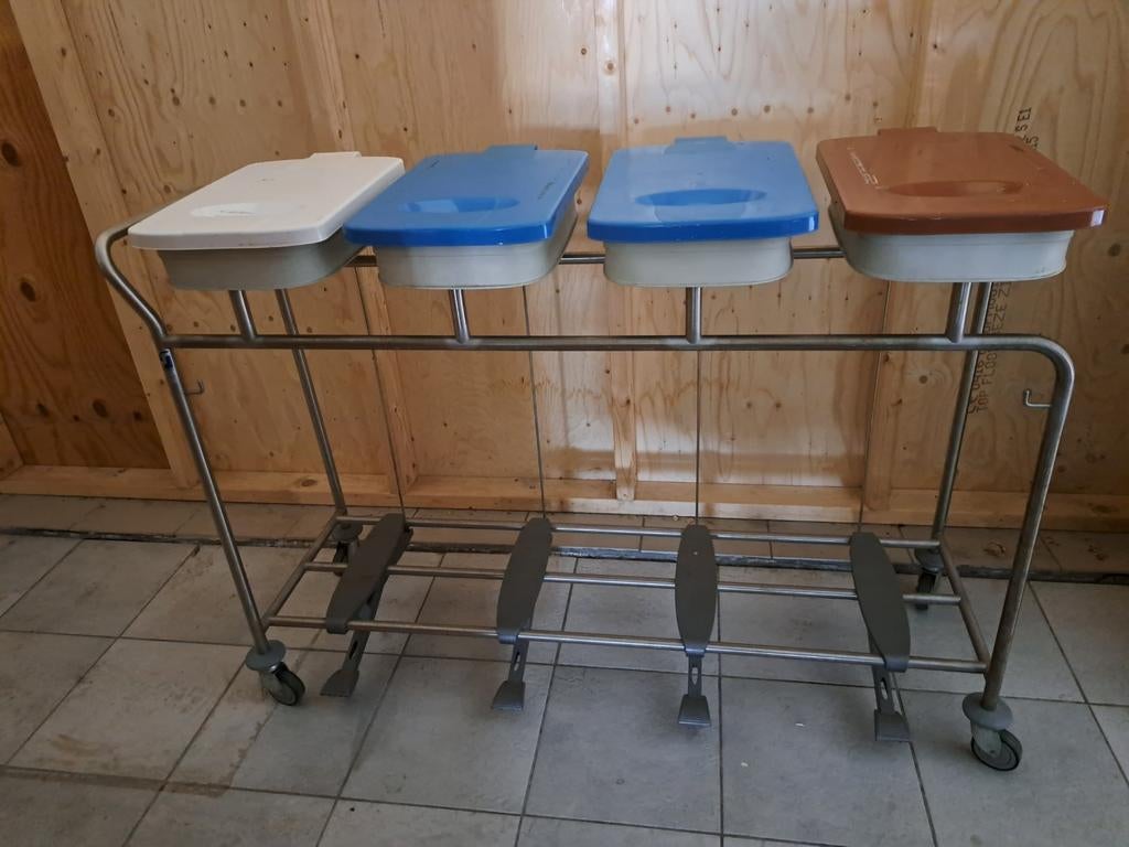 Mobiele afvalzak houder voor 4 zakken, Ophalen, Kunststof, Nieuw, 40 liter of meer