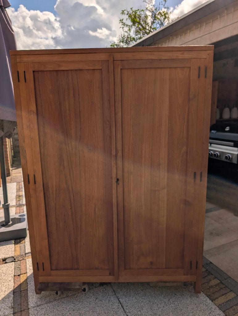 Teakhouten kast, Huis en Inrichting, Ophalen, Strak, 100 tot 150 cm, Teakhout