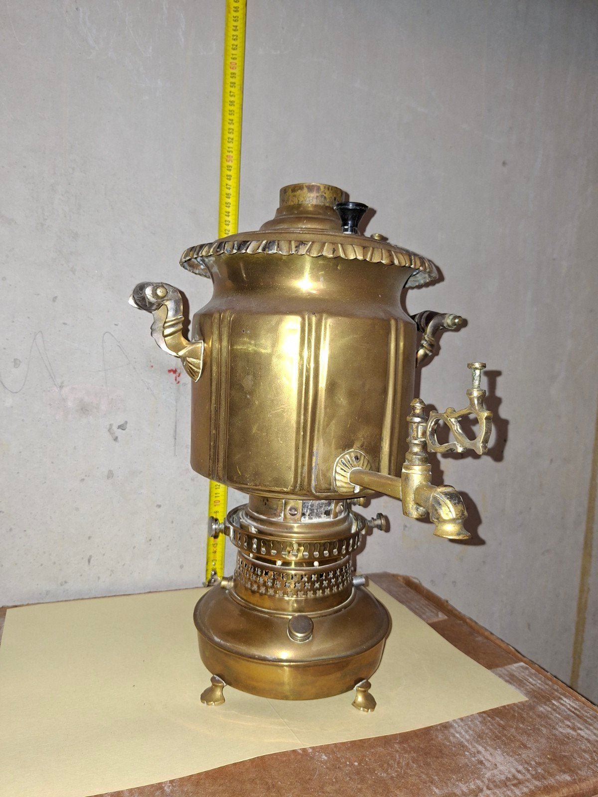 Antieke Messing Samovar - Russisch Theezetapparaat, Ophalen of Verzenden, Koper