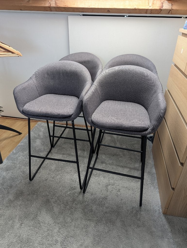4x Vestbjerg Boris Barkruk, Huis en Inrichting, Ophalen, Met voetsteun, Zo goed als nieuw, 90 cm of meer