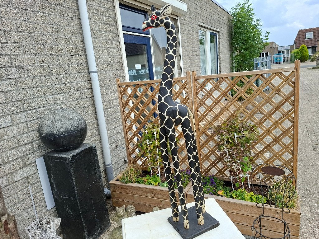 schitterende grote houten handgemaakte giraf, Ophalen of Verzenden, Handgemaakt, Hout