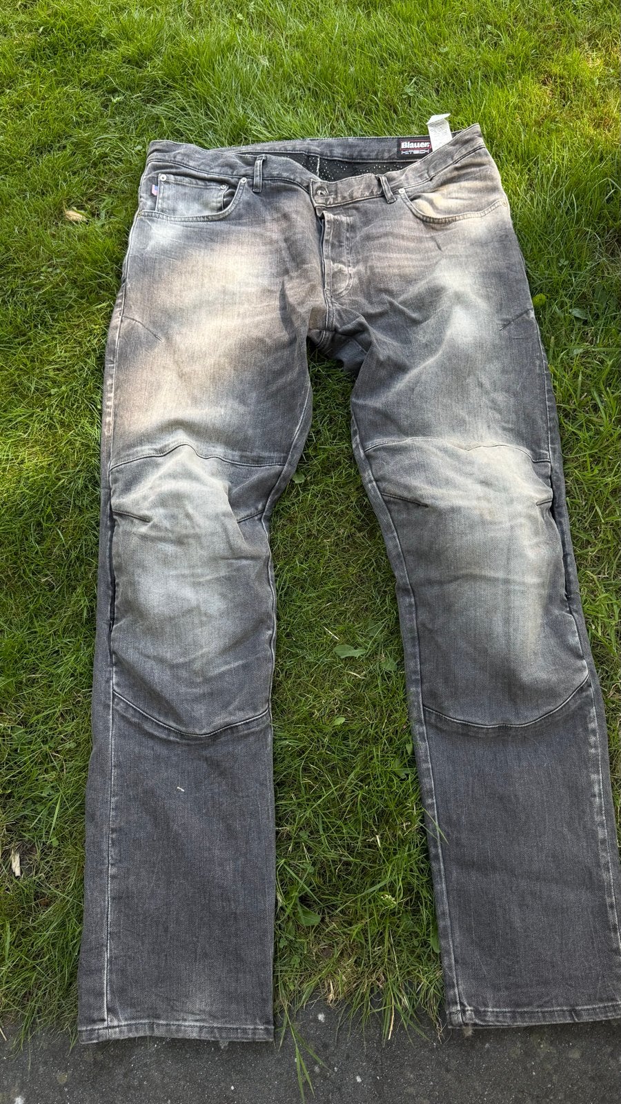 Blauer H.T. motorjeans - Maat W40, Kleding | Heren, Spijkerbroeken en Jeans, Ophalen of Verzenden, Gedragen, Grijs, W40 - W42 (confectie 56/58)
