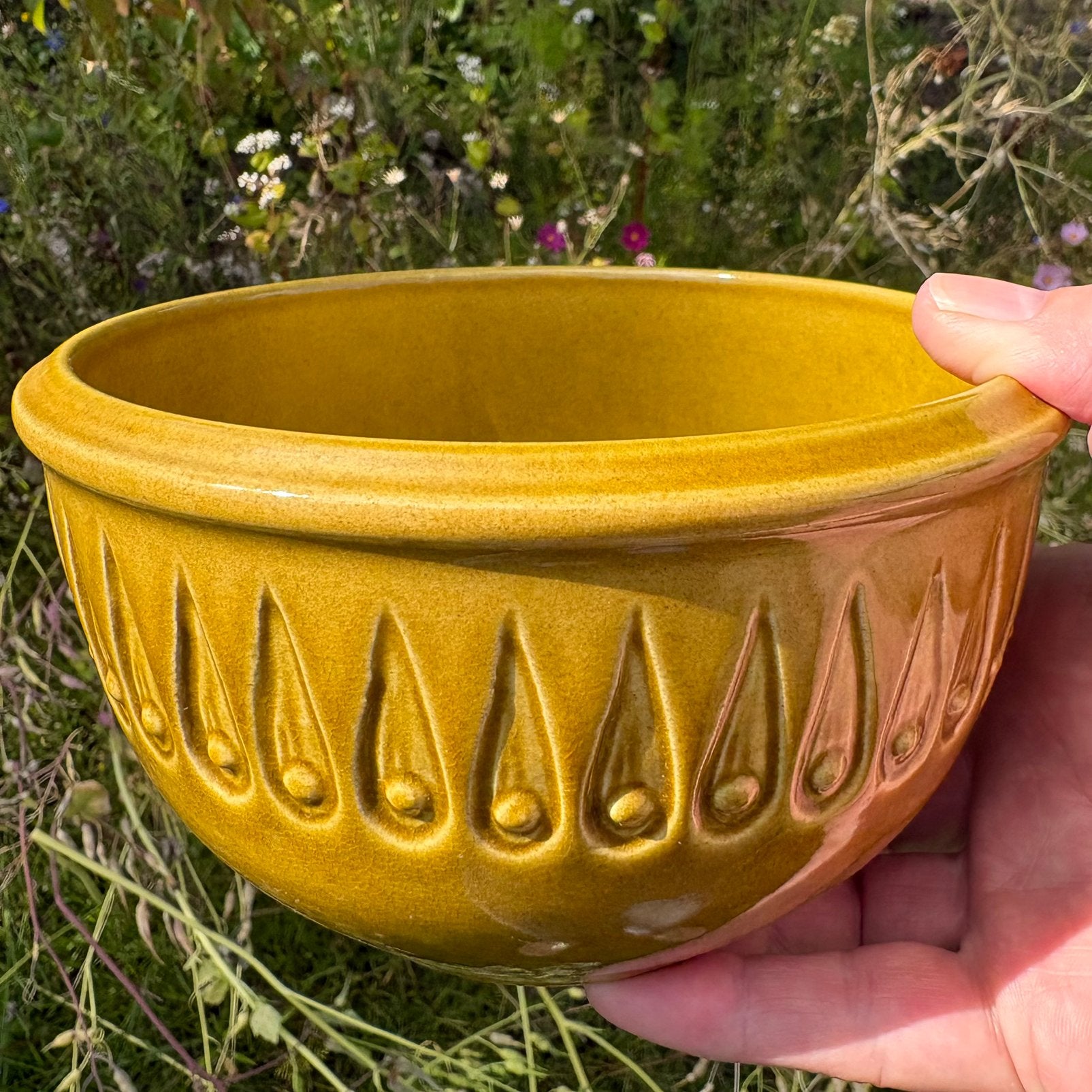 Vintage keramische bloempot/kom jaren 60/70, Ophalen of Verzenden