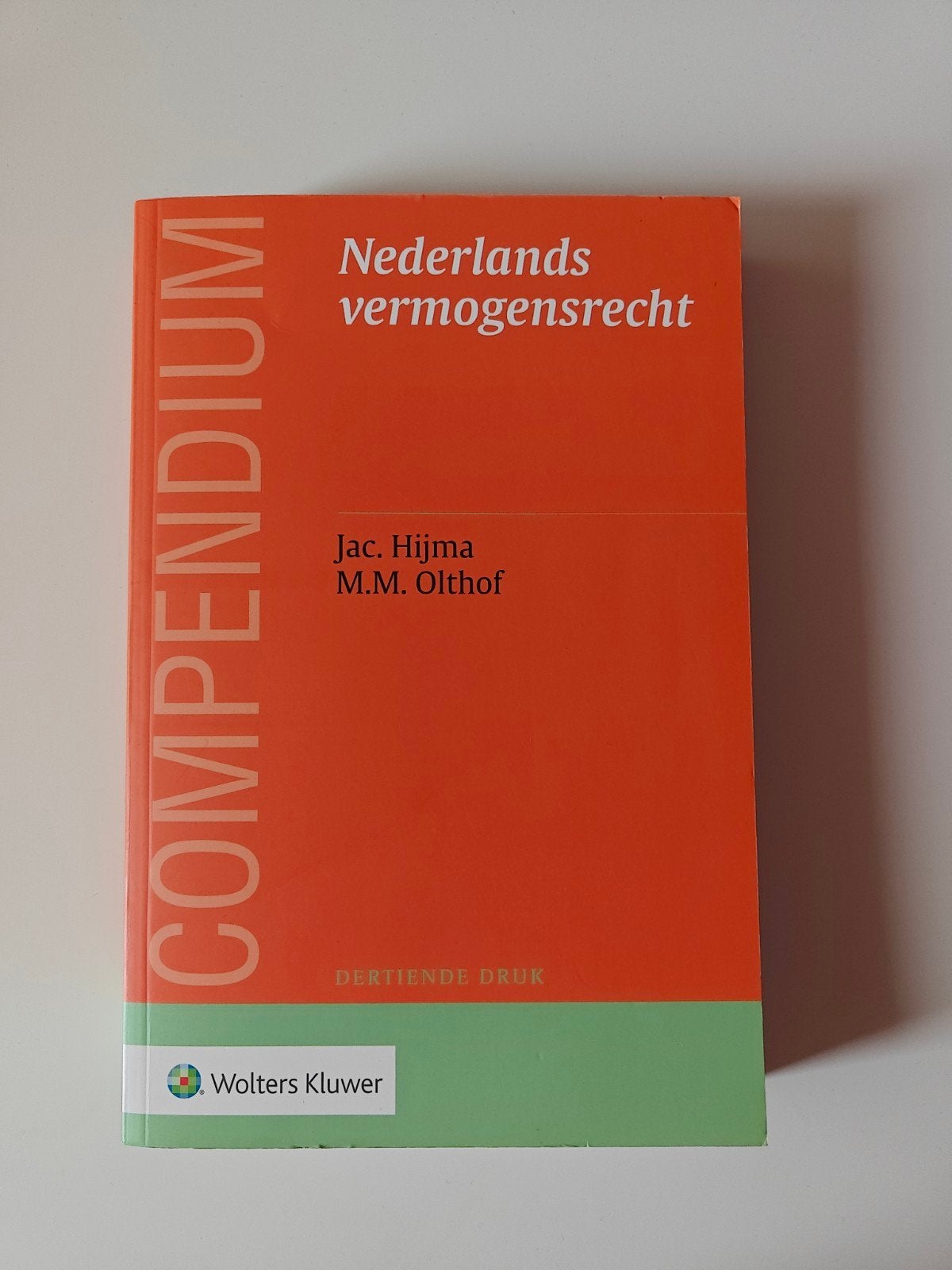 Compendium Nederlands Vermogensrecht - 13e druk, Boeken, Zo goed als nieuw, Gamma, Jac. Hijma, M.M. Olthof, HBO