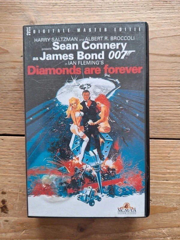 James Bond Diamonds are forever VHS, Alle leeftijden, Ophalen of Verzenden, Zo goed als nieuw, Actie en Avontuur