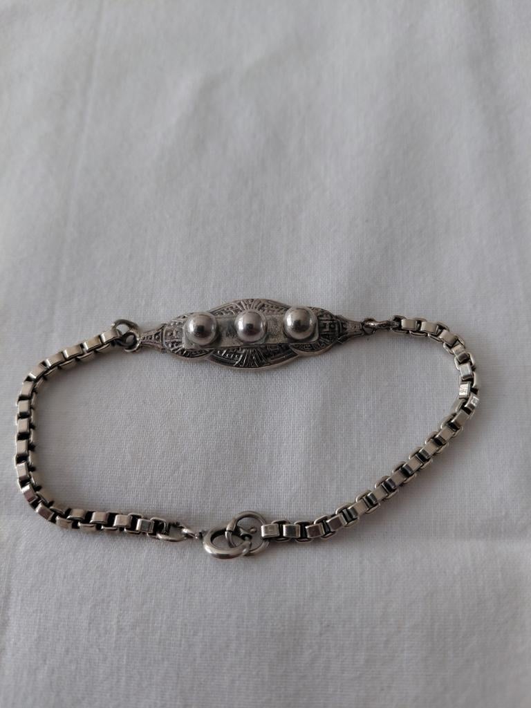 835 vintage zilveren armband, Sieraden, Tassen en Uiterlijk, Armbanden, Ophalen of Verzenden, Gebruikt, Zilver, Zilver