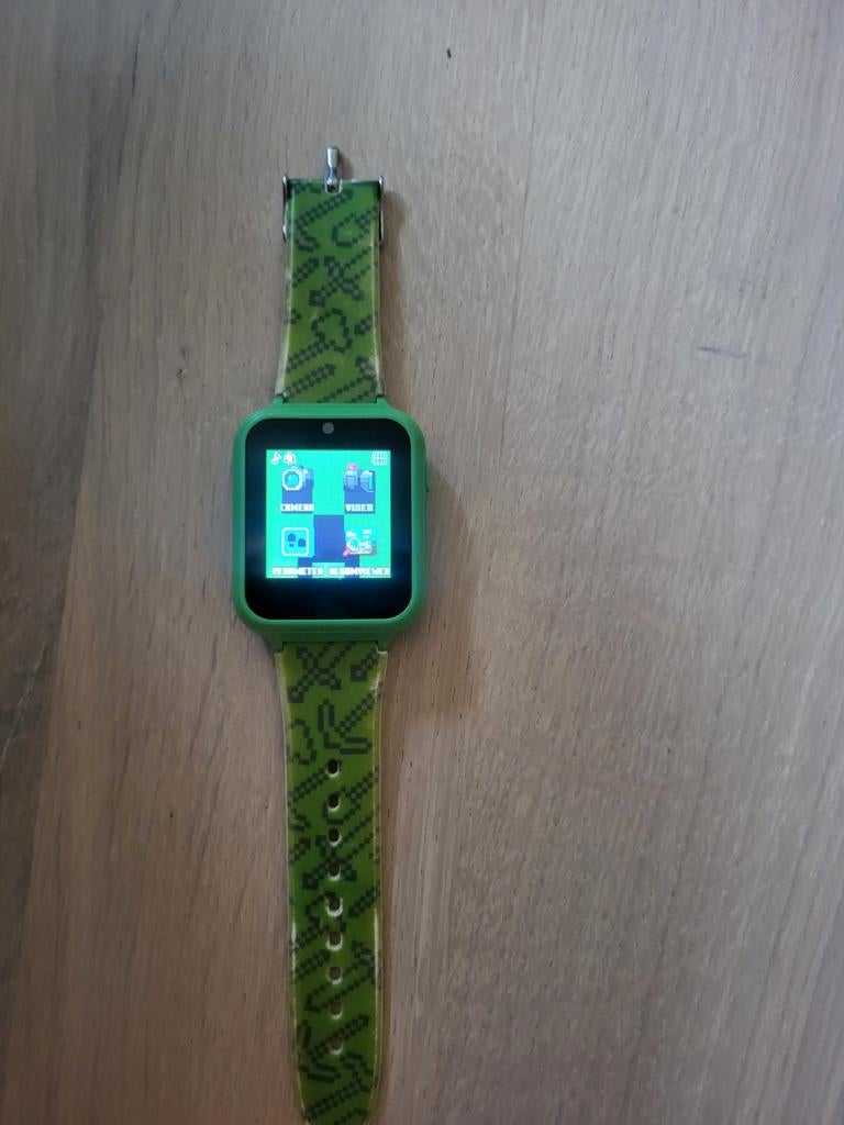 Minecraft Smartwatch voor Kinderen - Groen, Sieraden, Tassen en Uiterlijk, Gebruikt, Minecraft, Ophalen of Verzenden, Stappen