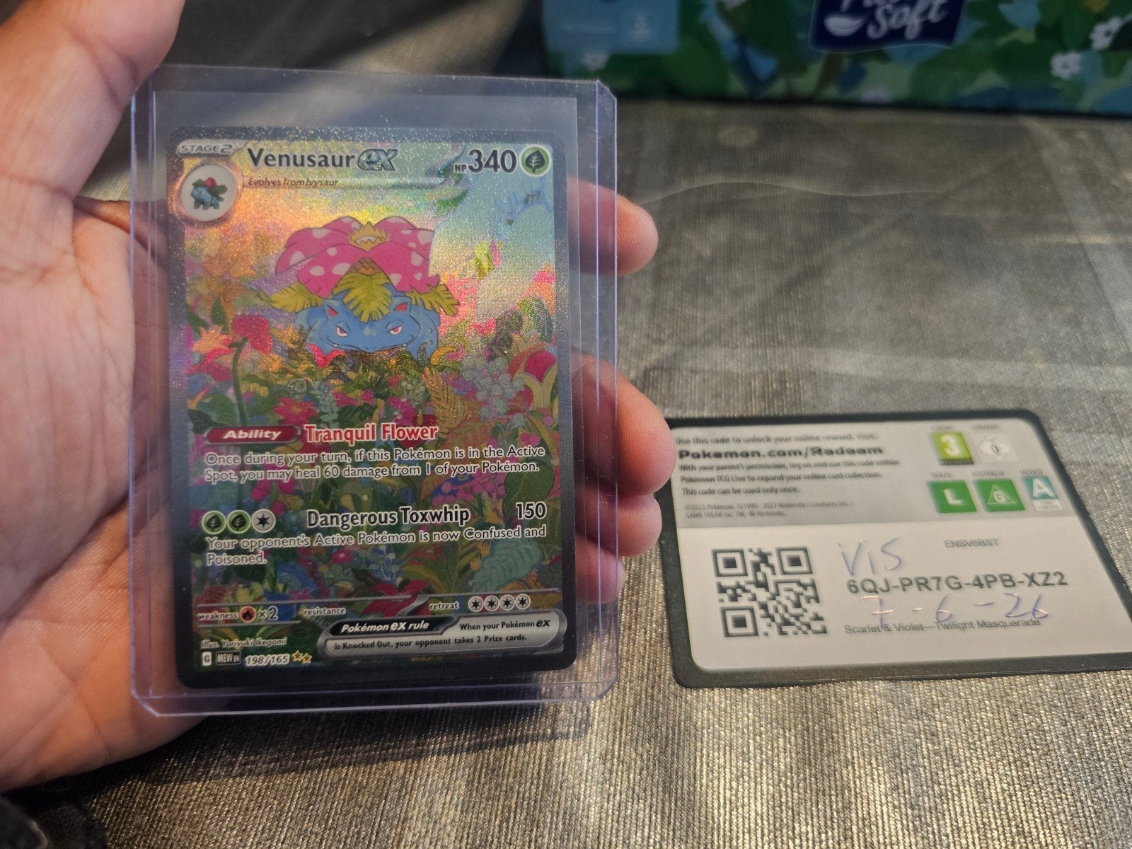 Venusaur ex 151 sir, Ophalen of Verzenden, Zo goed als nieuw, Losse kaart