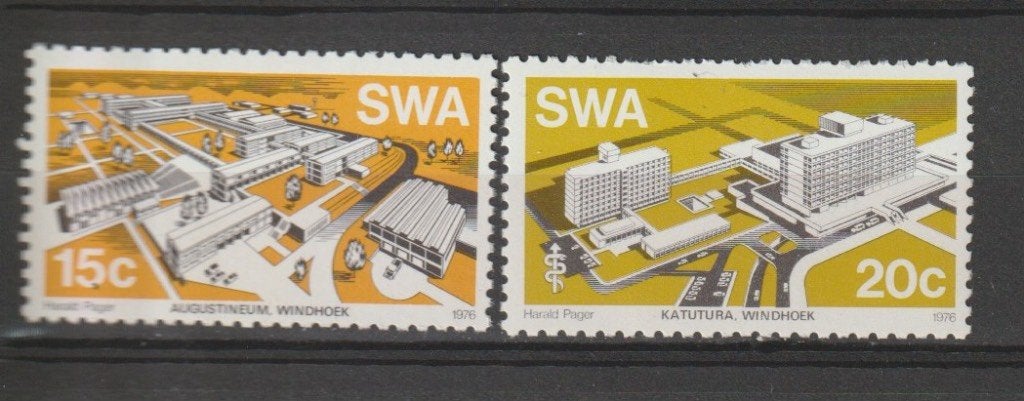 TSS Kavel 830032 SWA Namibië pf minr 423-424 gebouwen, Ophalen, Overige landen, Postfris