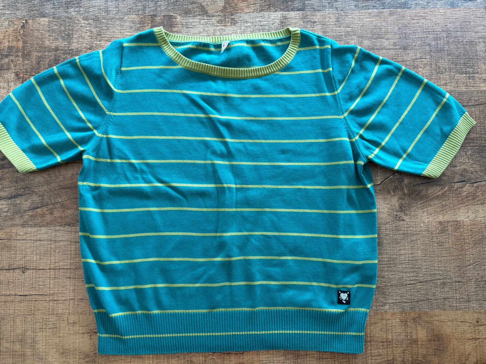 Blutgeschwister groen gestreept katoenen truitje XL, Ophalen of Verzenden, Zo goed als nieuw, Maat 46/48 (XL) of groter, Groen