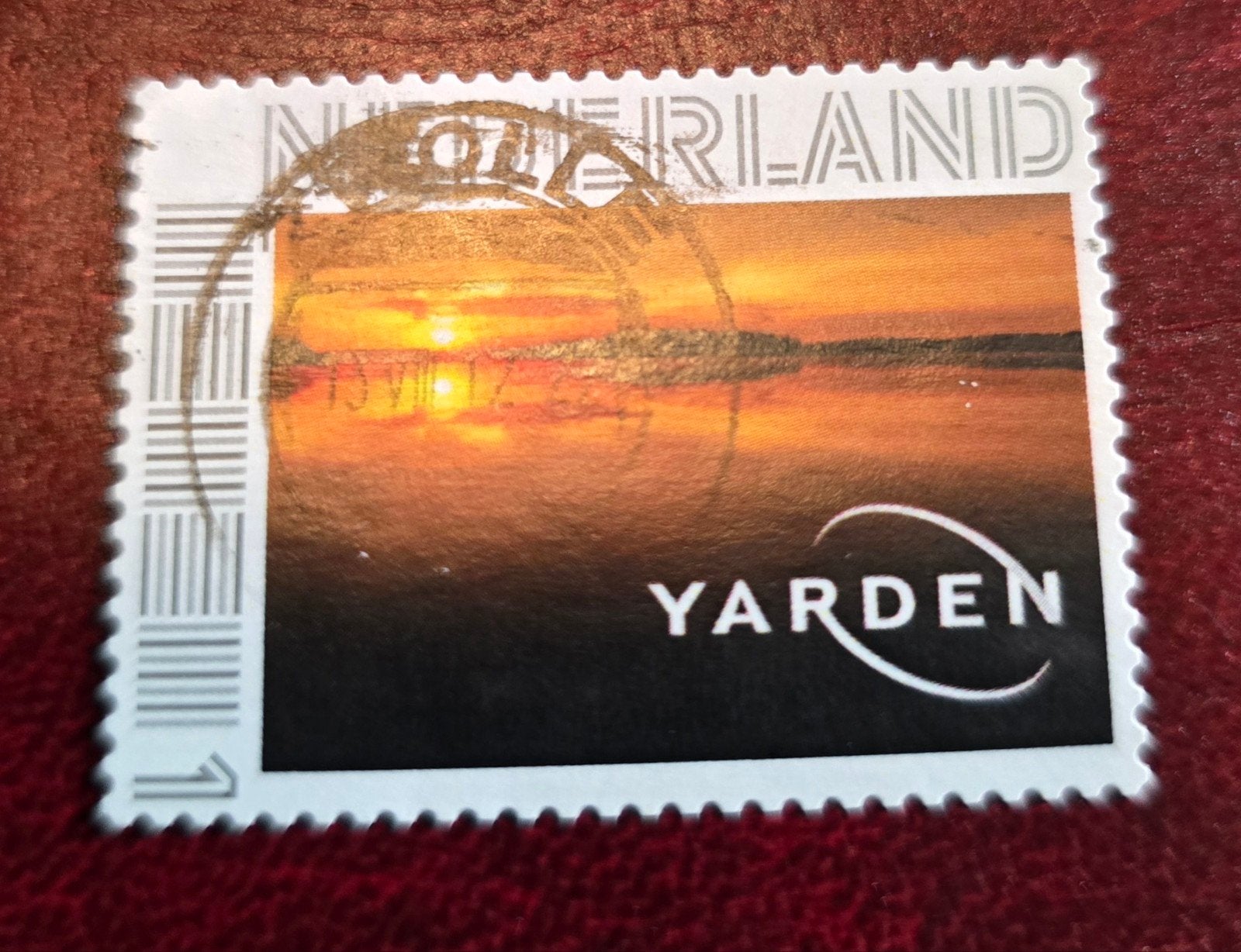 Kv55 persoonlijk postzegel 'YARDEN' zonsondergang gestempeld, Postzegels en Munten, Ophalen of Verzenden, Na 1940, Gestempeld