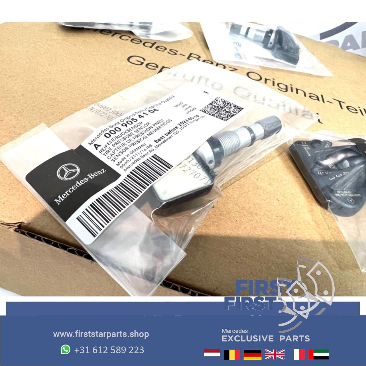 A0009054104 TPMS RDKS BANDENSPANNINGSSENSOR Mercedes G63 A45, Gebruikt, -, Ophalen of Verzenden, -