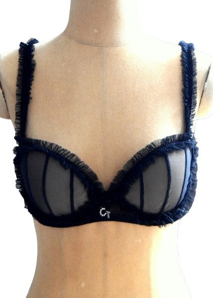 Nieuwe Chantal Thomass bh, gaas, zwart, Mt. 75 C, Chantal Thomass, Verzenden, Zwart, BH