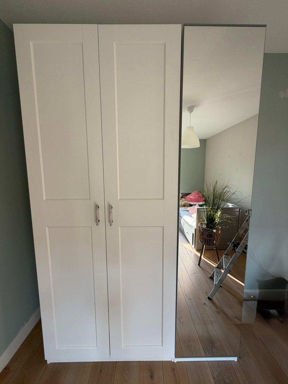 IKEA PAX kastdeuren 50x229cm - 2x wit + 1x spiegel, Huis en Inrichting, Ophalen, Gebruikt, 200 cm of meer, 50 tot 100 cm
