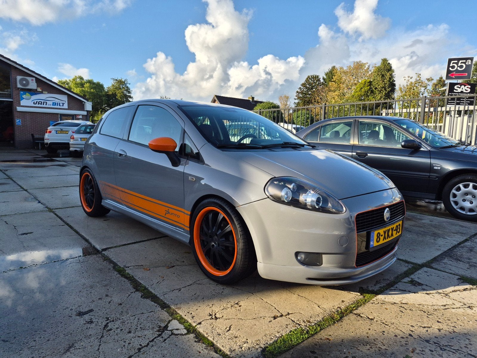 Fiat Punto 1.4 16V 3DR 2007 Zeer sportief!!, Auto's, Voorwielaandrijving, Stof, 40 €/maand, Zwart