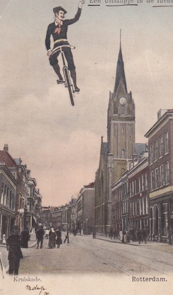 732W Rotterdam Kruiskade Westerkerk thema Uitstapje, Ophalen of Verzenden, Voor 1920, Gelopen, Zuid-Holland