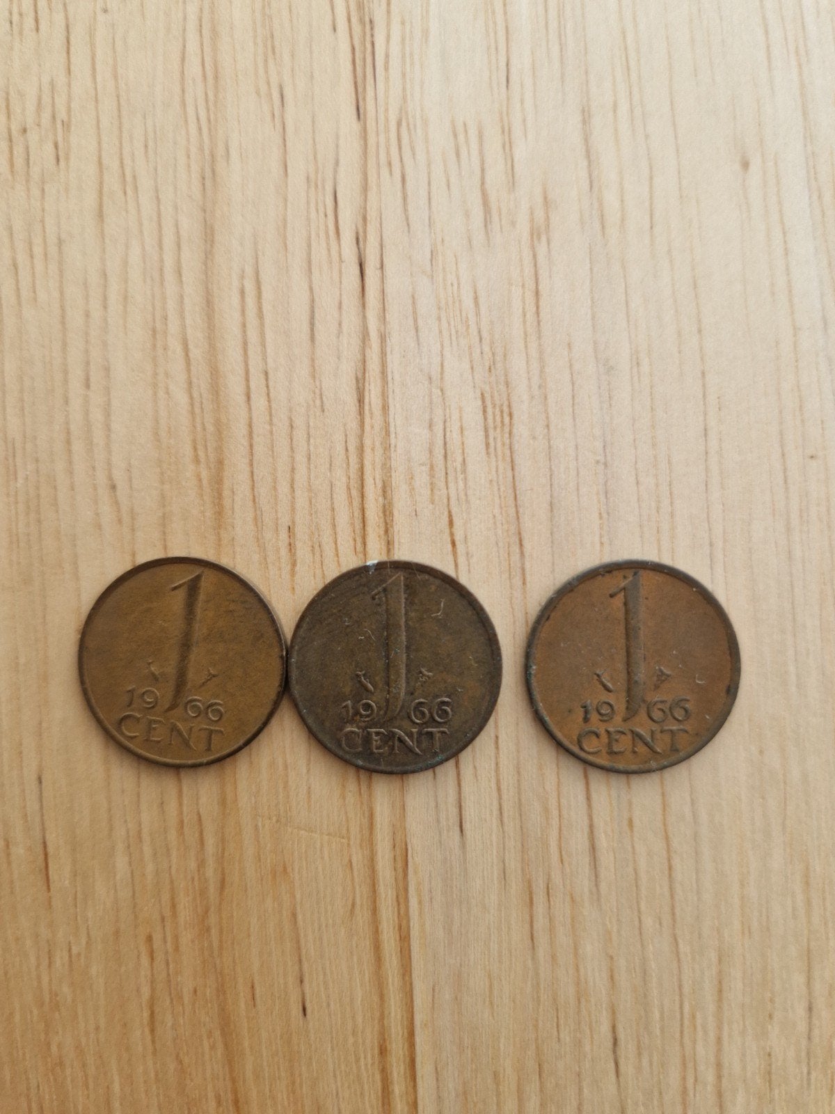 2x 1 cent 1966 met fout & 82 centen Juliana, Ophalen of Verzenden, Koningin Juliana, 1 cent