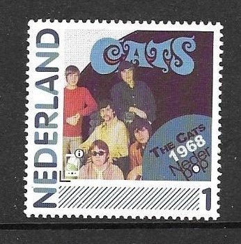 Persoonlijke zegel tarief 1 Nederpop Cats , postfris, Postzegels en Munten, Ophalen of Verzenden, Postfris