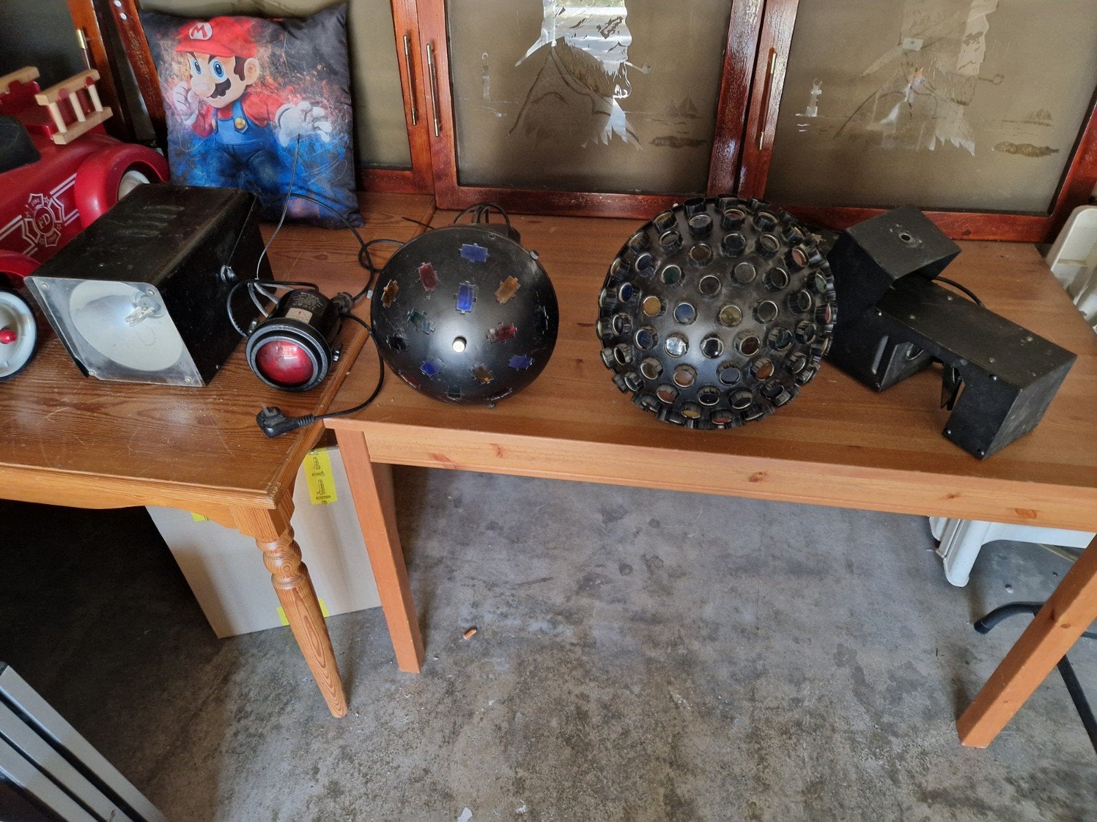 Partij disco verlichting discobollen stroboscoop 5 stuks, Ophalen, Gebruikt, Discobol, Kleur