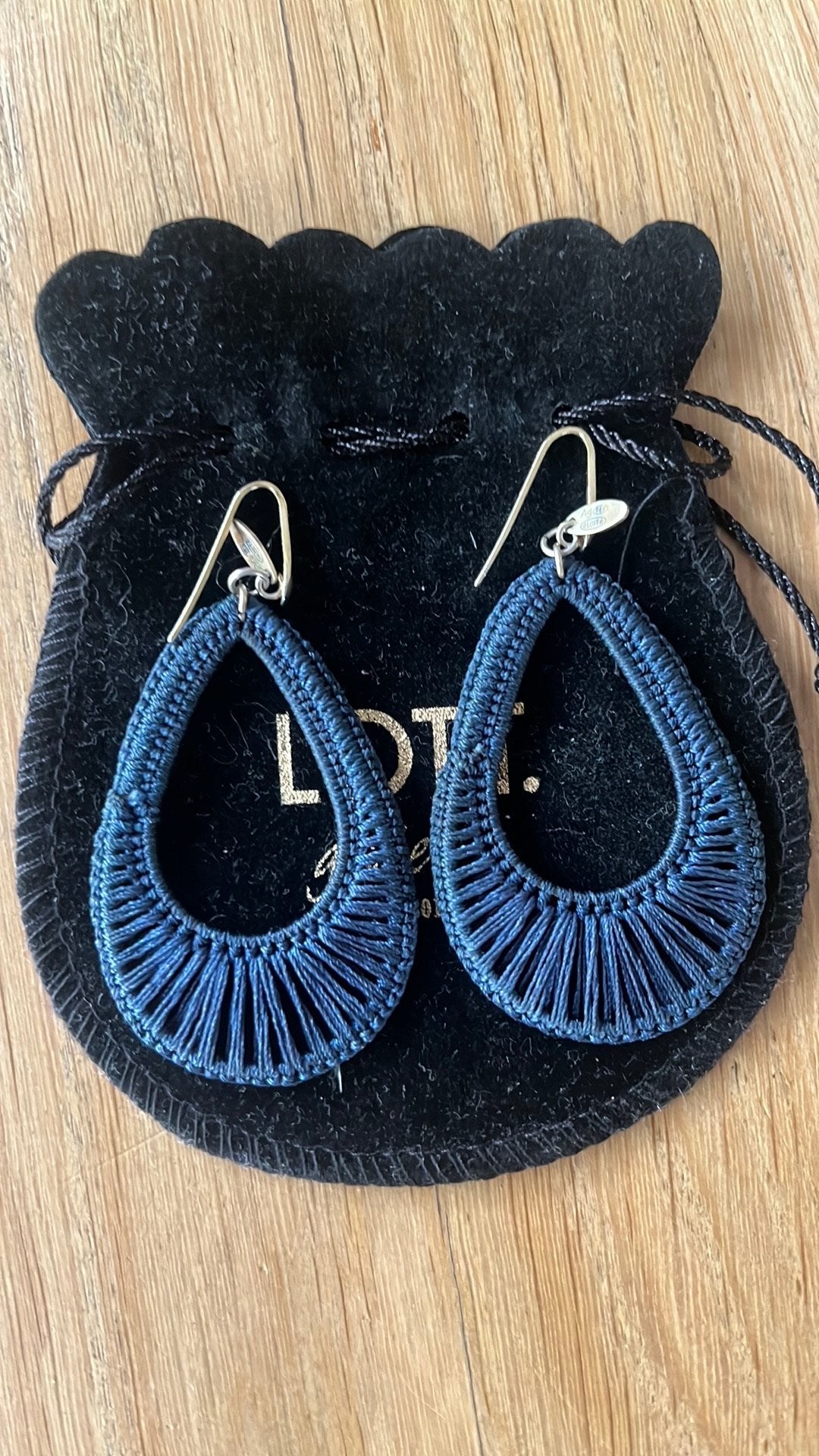 Lott Gioielli blauwe oorbellen, Ophalen of Verzenden, Zo goed als nieuw, Blauw, Overige materialen