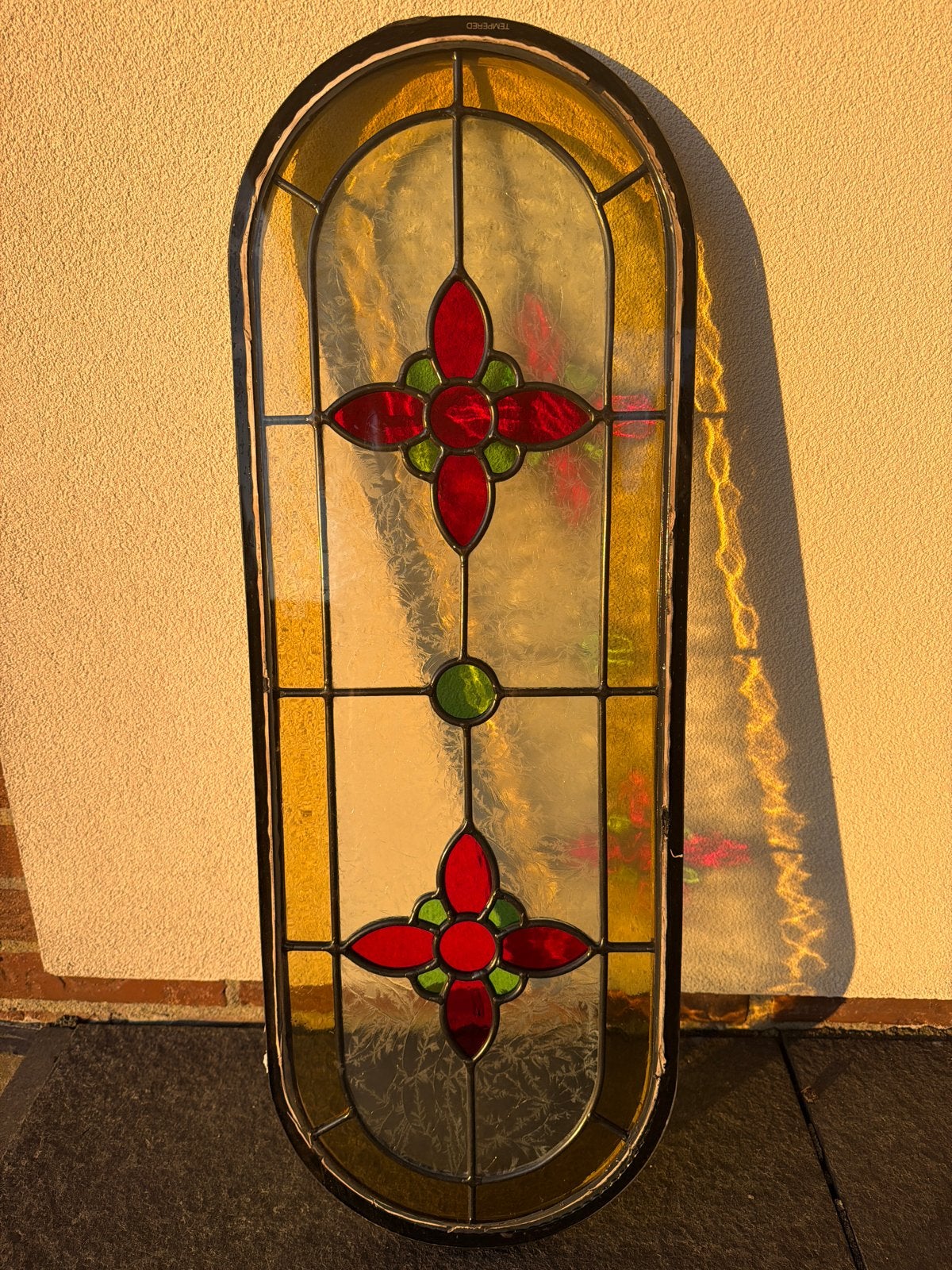 Prachtig Glas-in-lood Raam - Ovale Vorm, Ophalen of Verzenden