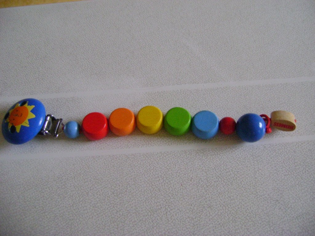 houten kralen sliert met clip van heimess, Ophalen of Verzenden, Zo goed als nieuw, Overige typen