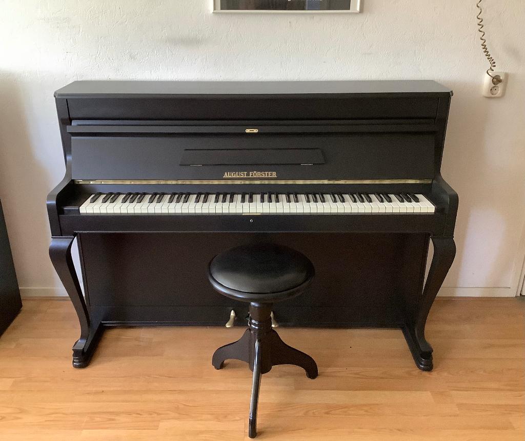 Prachtige August Förster piano, Ophalen, Gebruikt, Zwart, Piano
