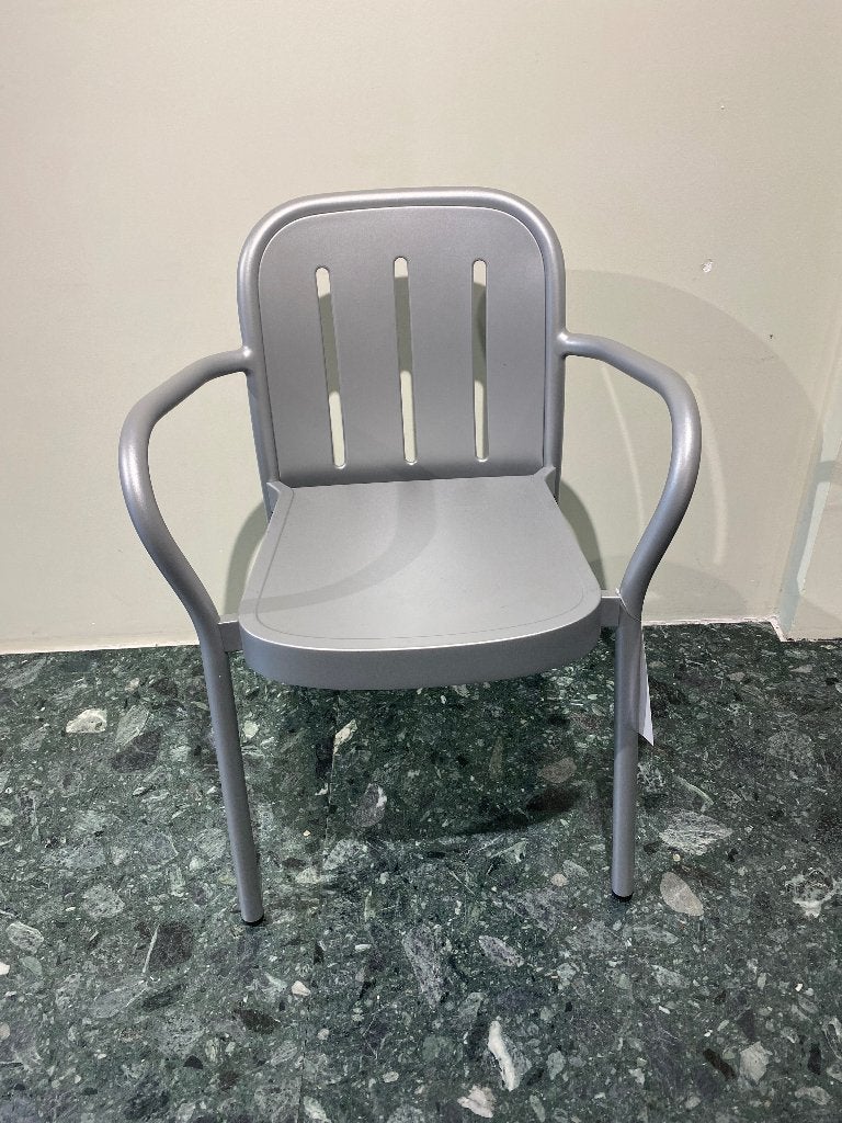 HAY Deville Armchair Silver Grey, Tuin en Terras, Tuinstoelen, Ophalen, Zo goed als nieuw, Aluminium, Stapelbaar