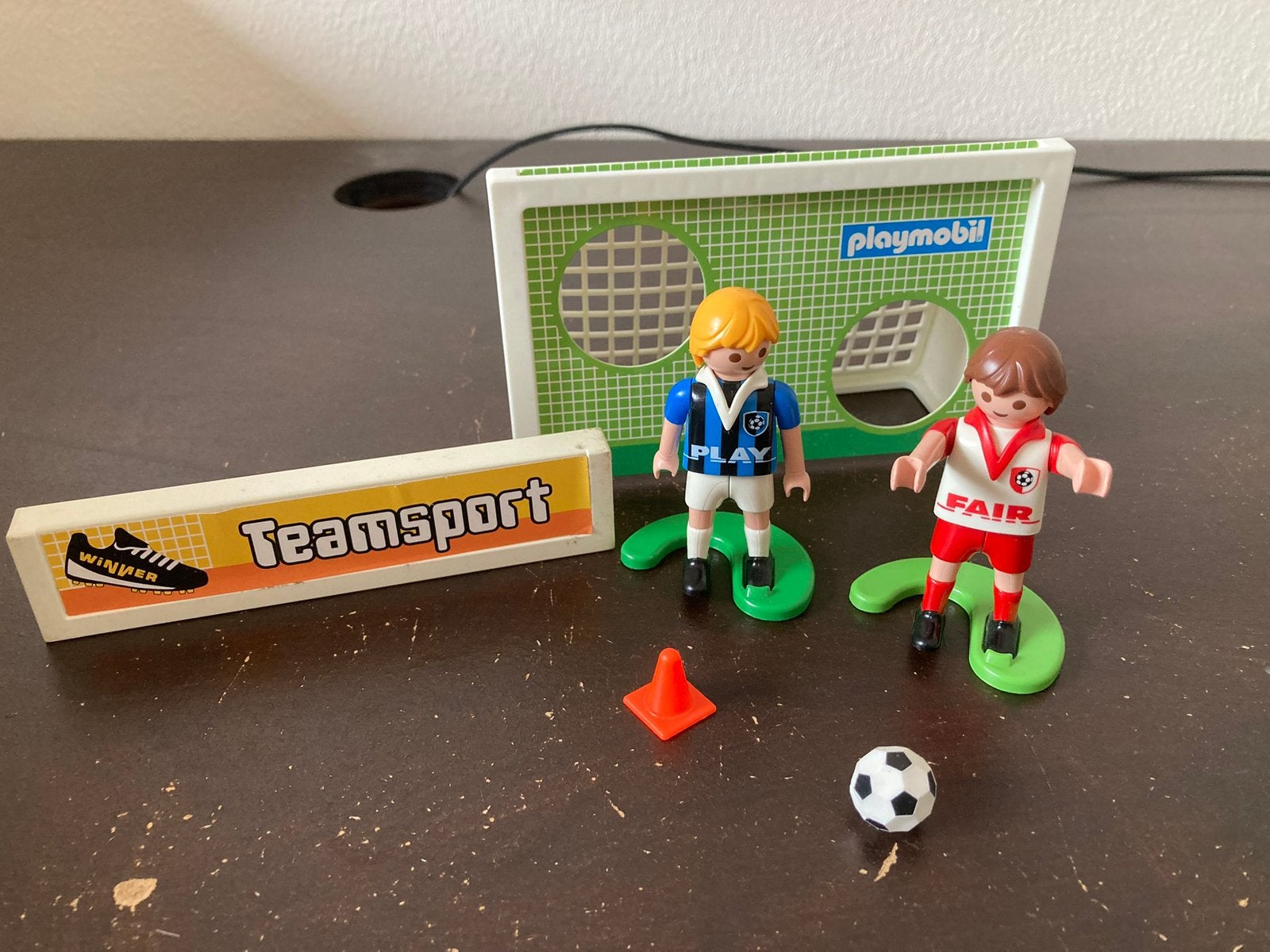 Playmobil voetbalsetje, Ophalen of Verzenden, Zo goed als nieuw