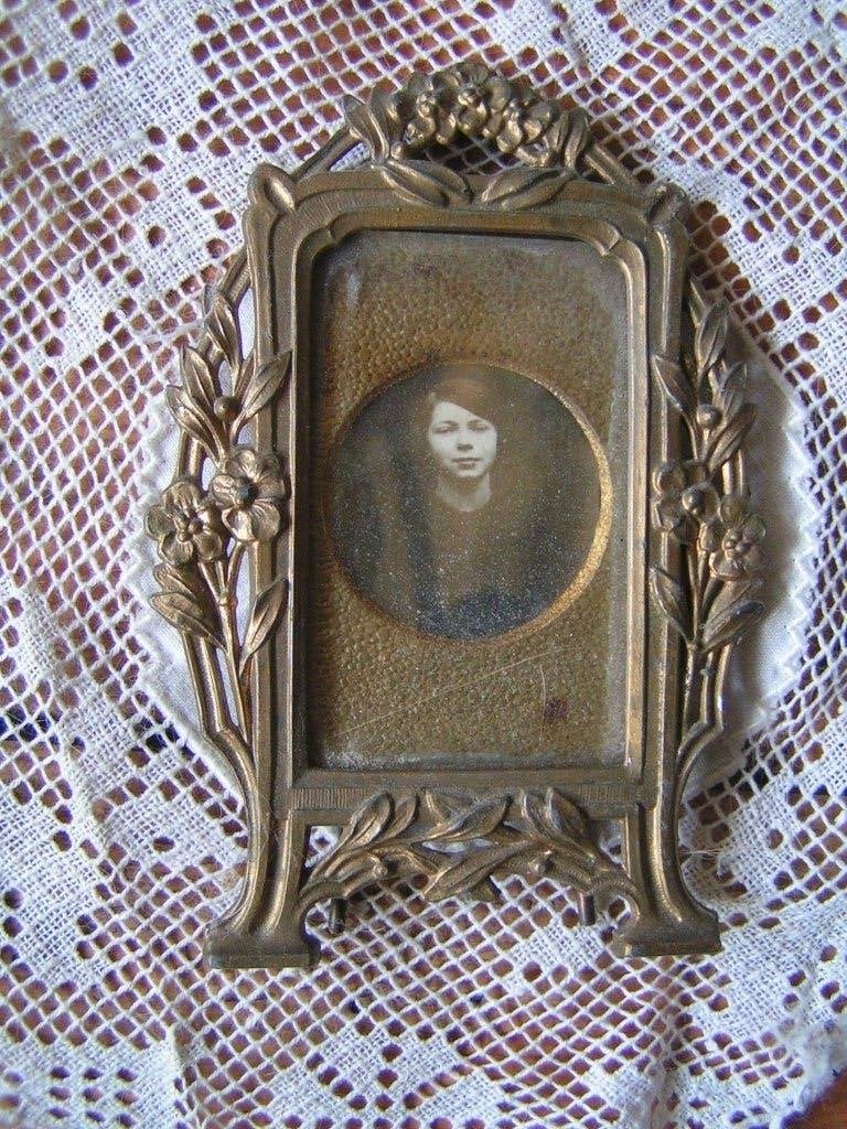 antiek art nouveau messing fotolijstje nr AA 77, Verzenden