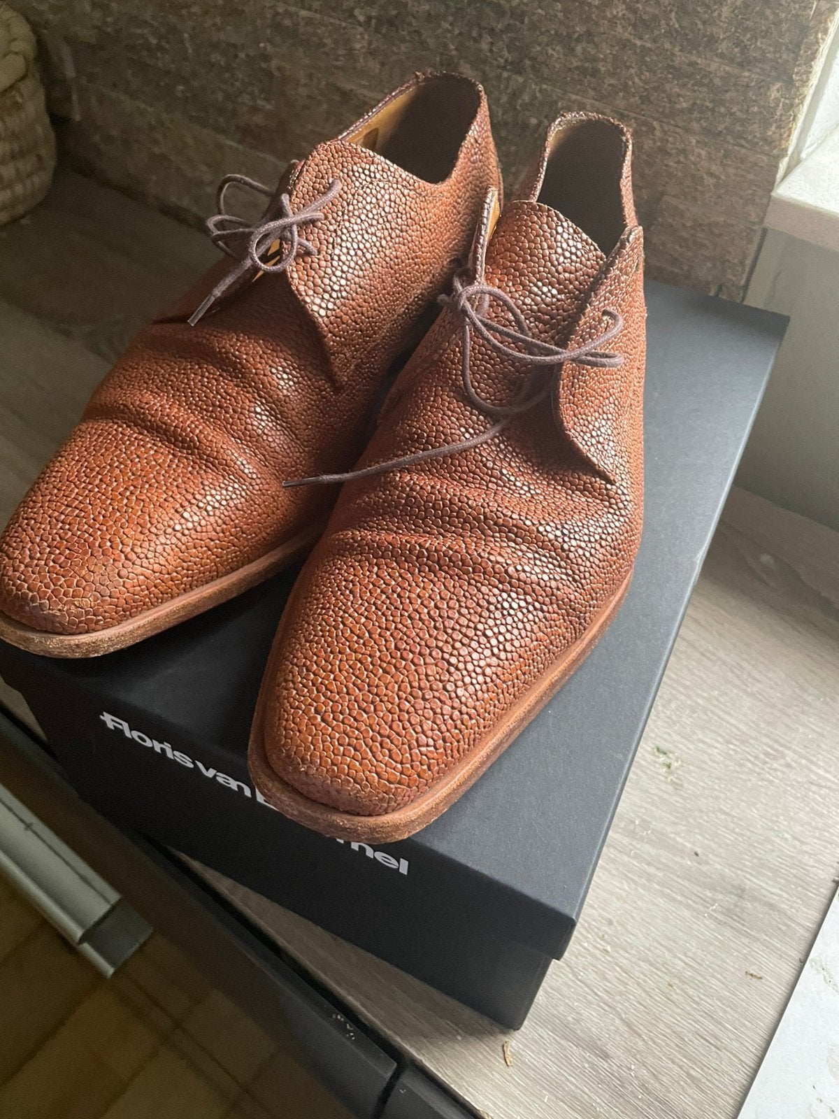 Floris van Bommel lage nette herenschoen mt 11 -45,5, Kleding | Heren, Schoenen, Ophalen, Zo goed als nieuw, Bruin, Veterschoenen