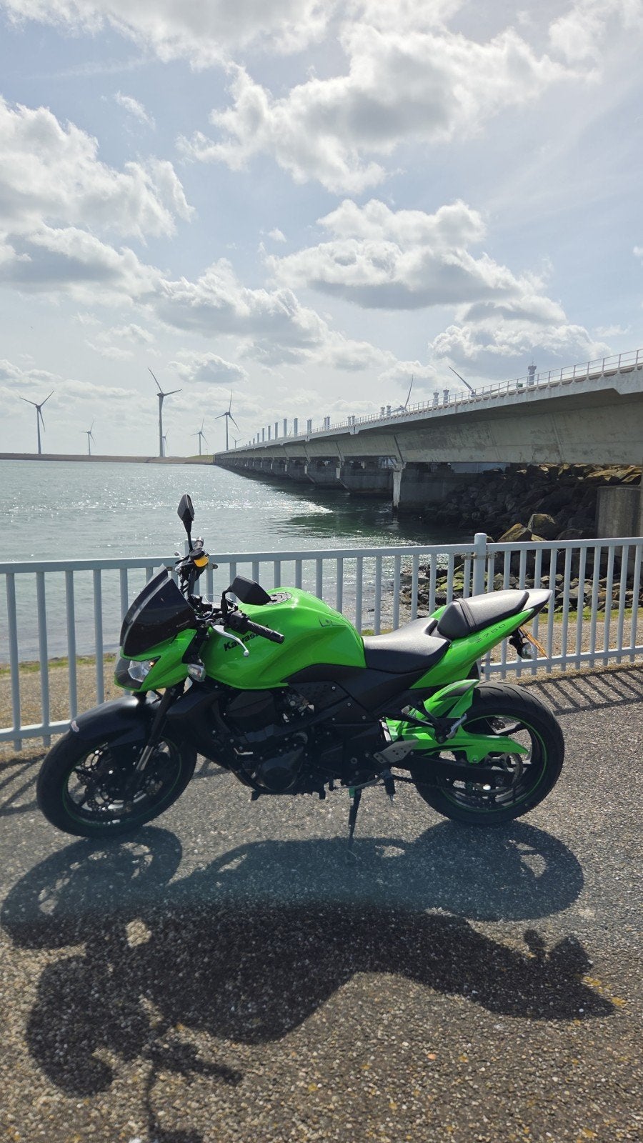 Prachtige groene Kawasaki Z750 uit 2008, Naked bike