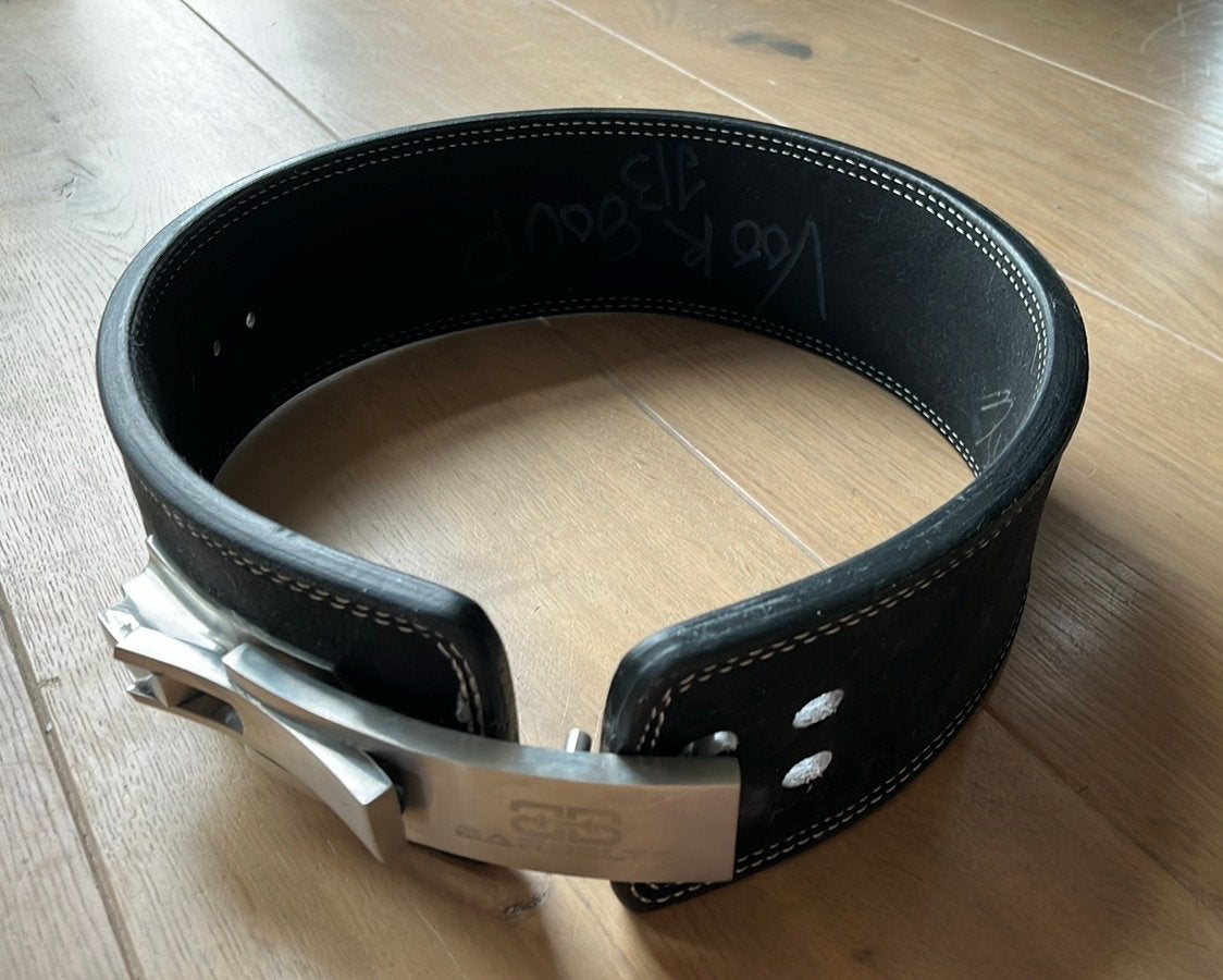 Barbelts lifting belt. Handtekeningen kosso en beukers, Ophalen of Verzenden, Zo goed als nieuw, Overige typen