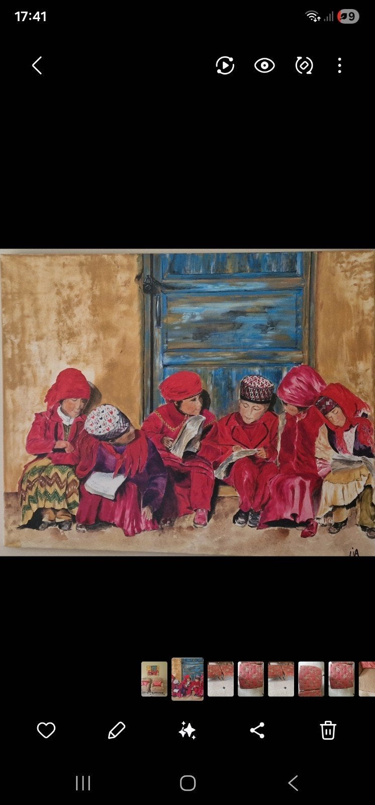 Schilderij 'LIA' met schitterende kleuren, 110 x 50 cm, Antiek en Kunst, Ophalen of Verzenden, Handgeschilderd, Overige onderwerpen