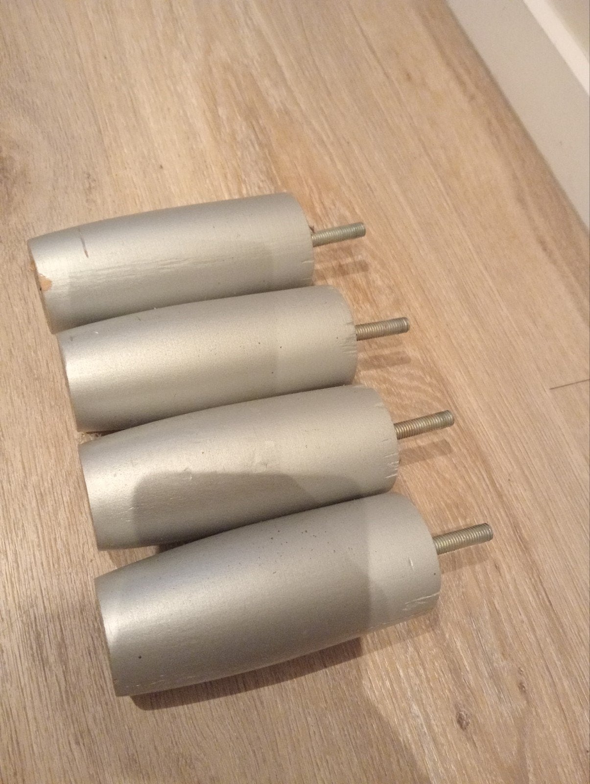 Bedpoten met schroefdraad - Set van 4, Ophalen, Gebruikt, Eenpersoons, Metaal