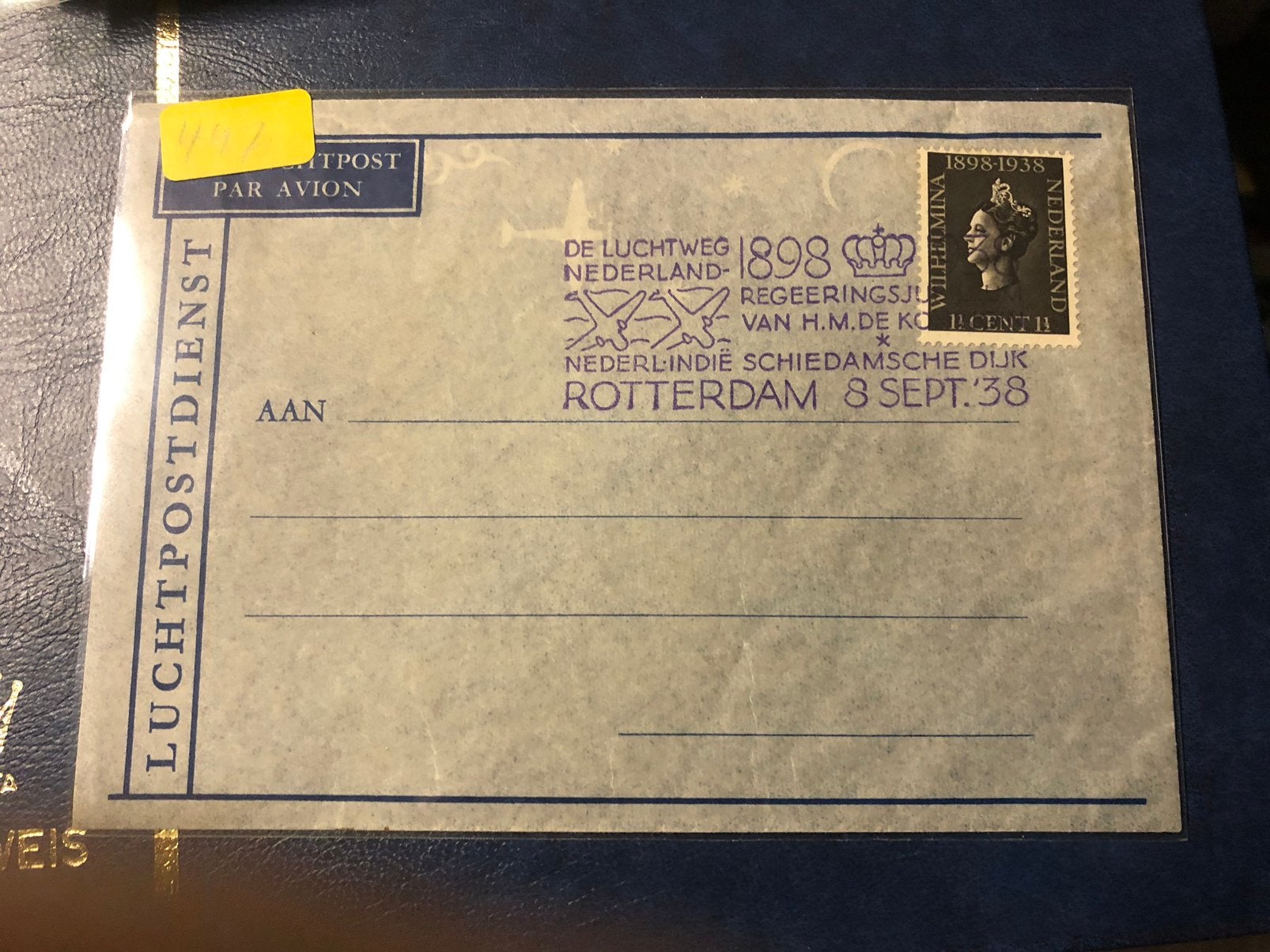 188 Ned. gelegenheidsst. 1938, Ophalen of Verzenden, Briefkaart