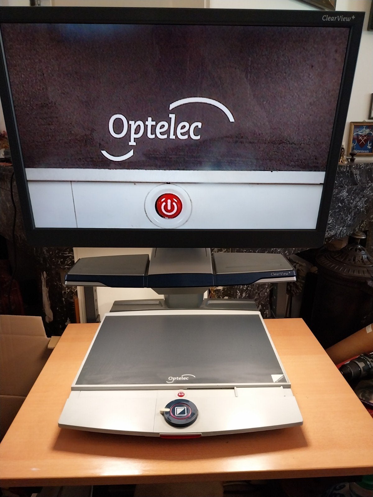 Optelec ClearView+ beeldschermloep, Ophalen, Gebruikt