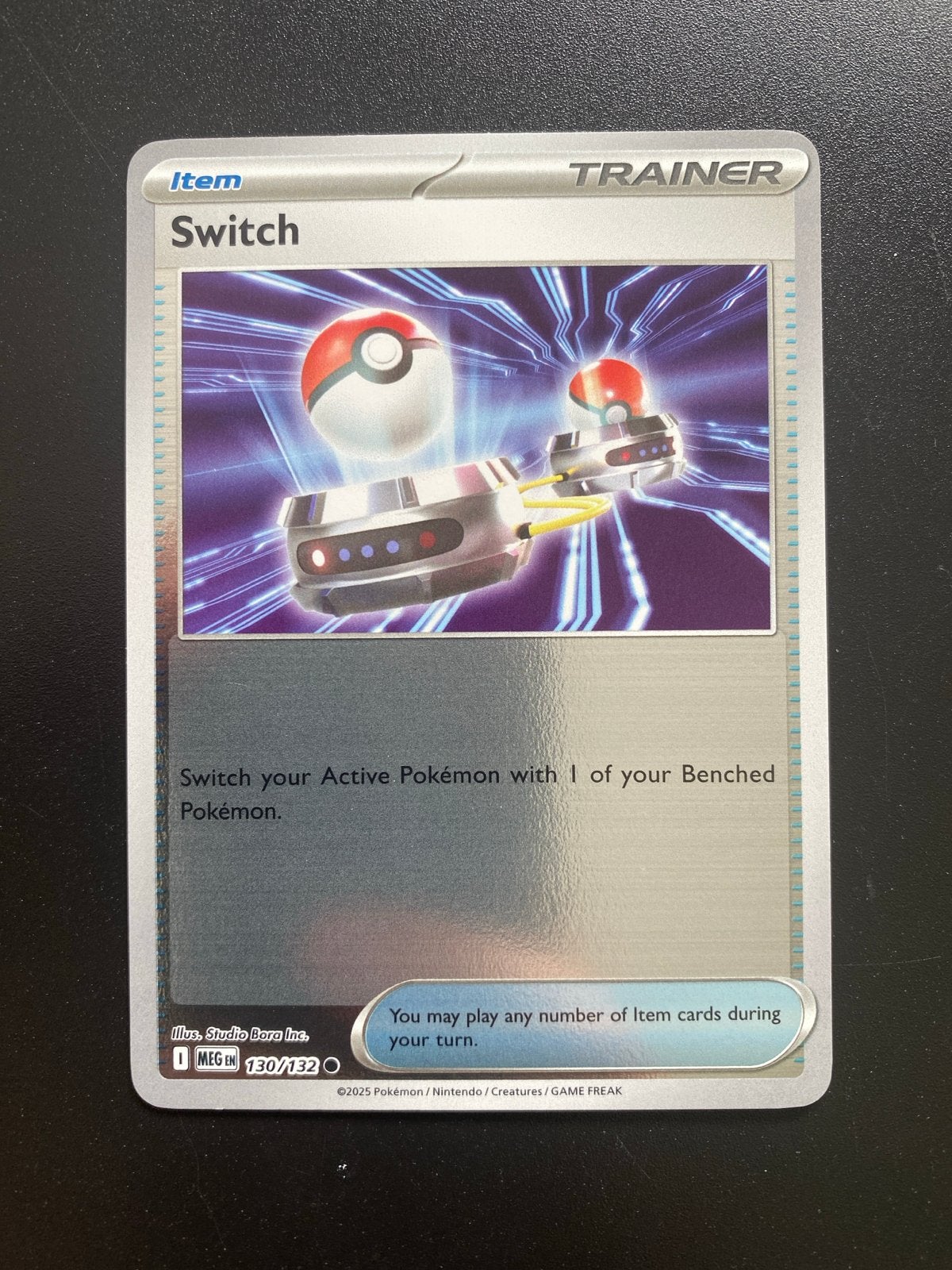 Switch 130/132 Reverse Holo Pokémon Mega Evolution, Ophalen of Verzenden, Zo goed als nieuw, Losse kaart, Foil