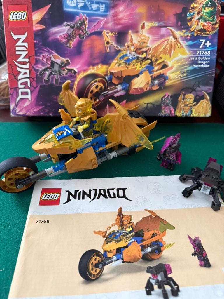ninjago jay's golden dragon motorbike, Kinderen en Baby's, Lego, Ophalen of Verzenden, Zo goed als nieuw, Compleet