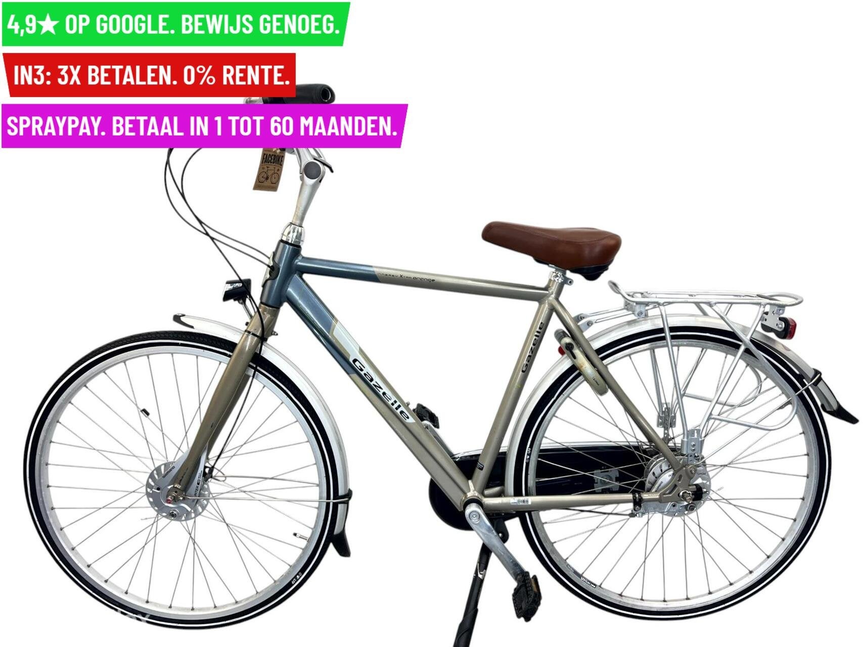 Herenfiets Gazelle Orange 28"/53cm/8ver - Garantie/Levering, Fietsen en Brommers, 9713 Bv Groningen, Gebruikt, Gazelle, Facebikenl@gmail.com