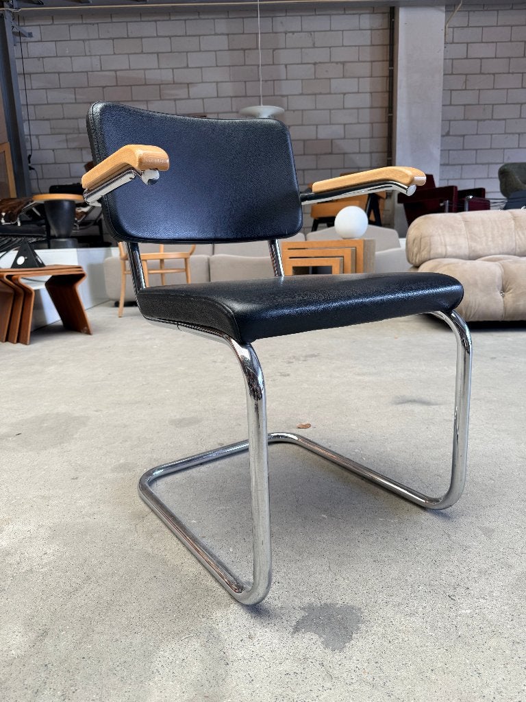 Thonet S64 PV chair (set van 4 stuks), Ophalen, Gebruikt, Zwart, Vintage