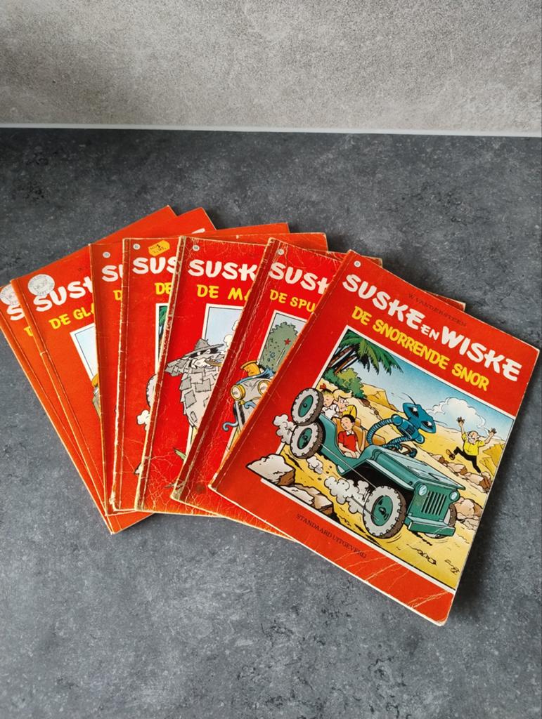 Bundel 7 stuks stripboek Suske en Wiske, Boeken, Stripboeken, Meerdere stripboeken, Ophalen, Gelezen