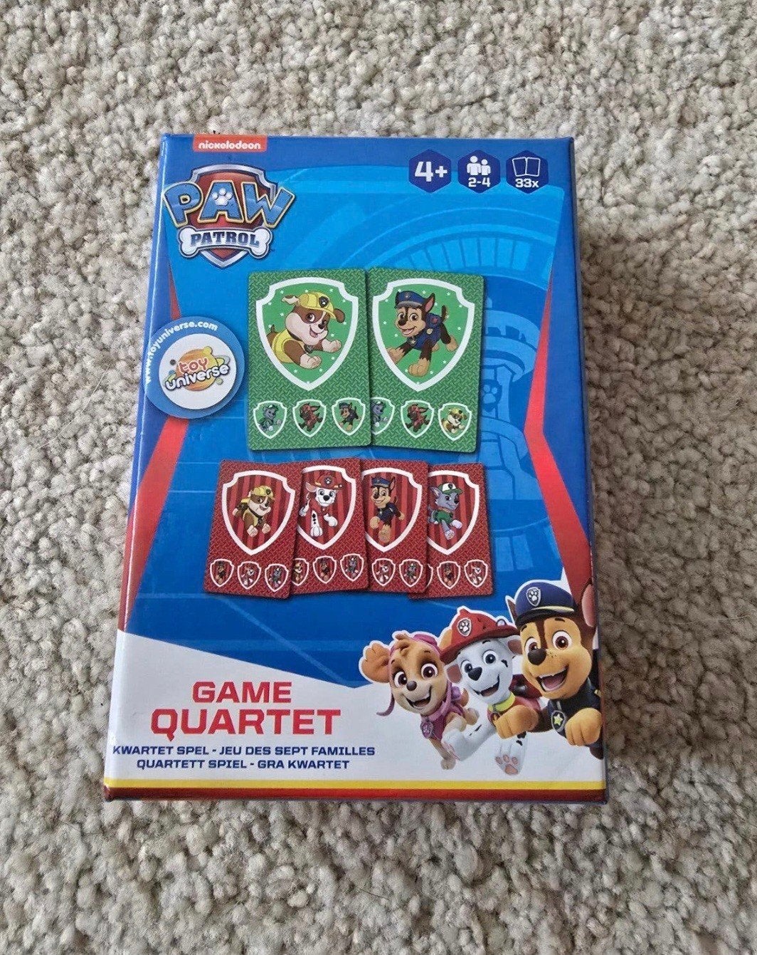Leuk Paw Patrol kwartetspel in goede staat., Ophalen of Verzenden